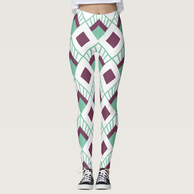 Art Deco Fans Leggings (Front)