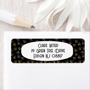 Art Deco Fans Return Address Label