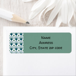 Art Deco Fans  Return Address Label