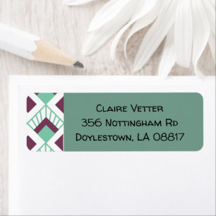 Art Deco Fans  Return Address Label