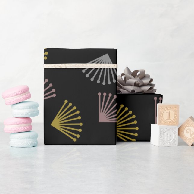 Art Deco Fans  Wrapping Paper (Baby Shower)