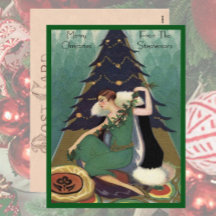 Art Deco Fashion Christmas Tree Retro