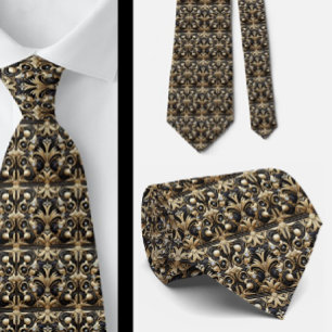 Art Deco Faux Silk Tie   Luxury Gentleman's