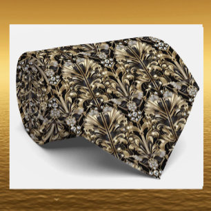 Art Deco Faux Silk Tie Luxury Gentleman's