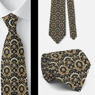 Art Deco Faux Silk Tie   Luxury Gentleman's
