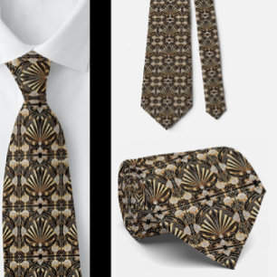 Art Deco Faux Silk Tie   Luxury Gentleman's
