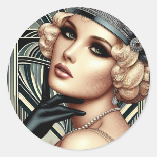 Art Deco Femme Fatale Sticker