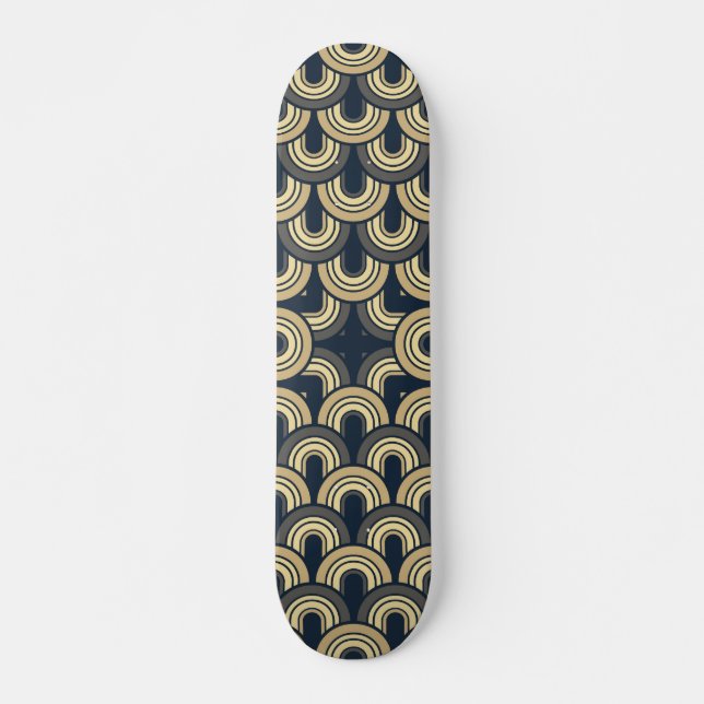 Art Deco Fifties Retro Abstract Art 2 Skateboard (Front)