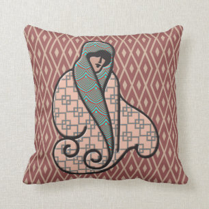 Art Deco Finlandia - Left Character - CloseUp Cushion