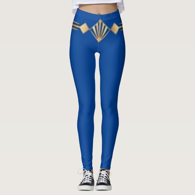 Art Deco Fitness Leggings (Front)