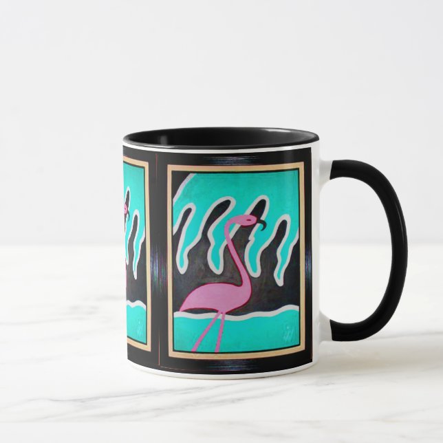 Art Deco Flamingos Mug (Right)