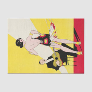 Art Deco Flapper Dancing Bar Scene 1920's Gatsby Tissue Paper