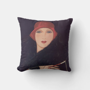Art Deco Flapper Pillow