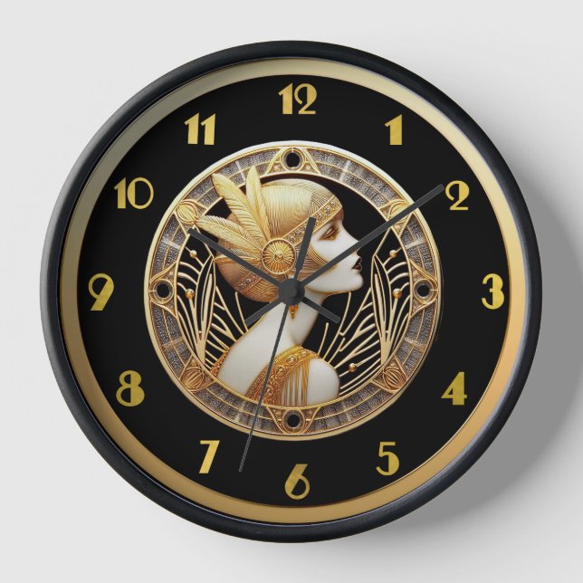Art Deco Flapper Style Clock (Front)