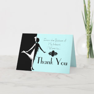 Art Deco Flapper Thank You Note