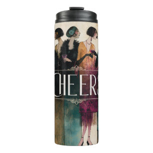 Art Deco Flappers Ladies Cheers Thermal Tumbler