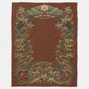 art deco fleece blanket