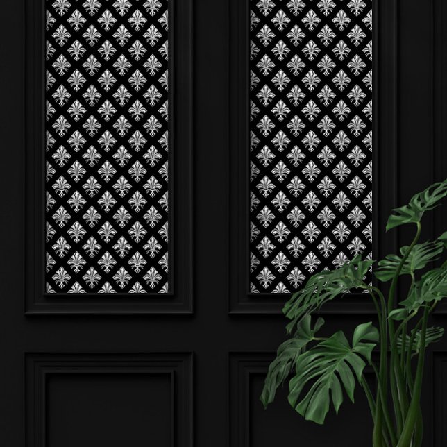 Art Deco Fleur-de-lis White Pattern  Wallpaper (Creator Uploaded)