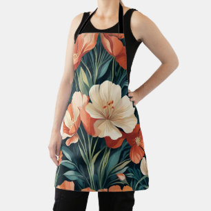 Art Deco Floral Apron
