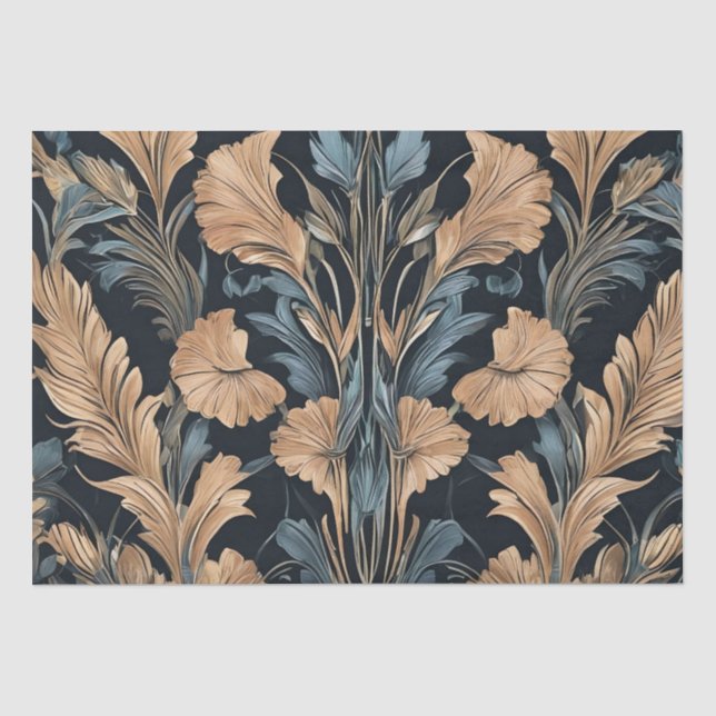 Art Deco Floral Design Tissue Paper (Front)