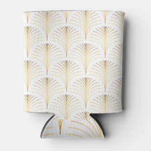 Art Deco Floral: Golden Elegance. Can Cooler