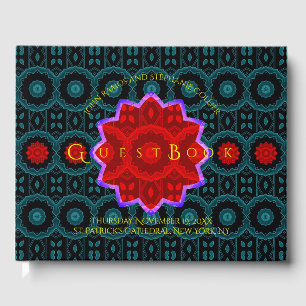 Art Deco Floral Guest Book
