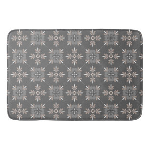 Art Deco Floral Pattern Bath Mat