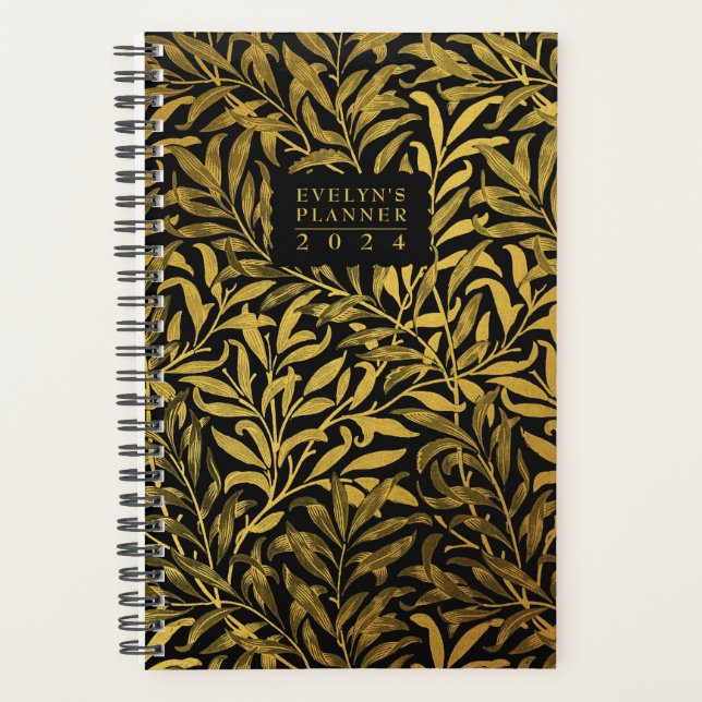 Art Deco Floral Personalised Weekly Planner (Front)