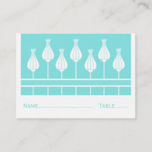 Art Deco Floral Wedding Place Card