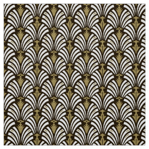 Art Deco Flower Lotus Pattern DIY Fabric