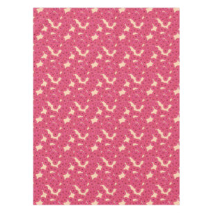 Art Deco flower pattern - deep pink and peach Tablecloth