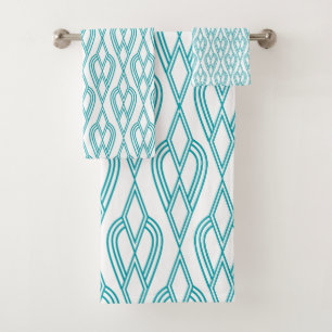 Art Deco Flowerbeds Bath Towel Set