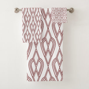 Art Deco Flowerbeds Bath Towel Set