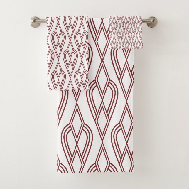 Art Deco Flowerbeds  Bath Towel Set (Insitu)