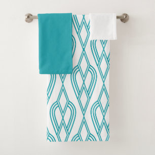 Art Deco Flowerbeds Bath Towel Set