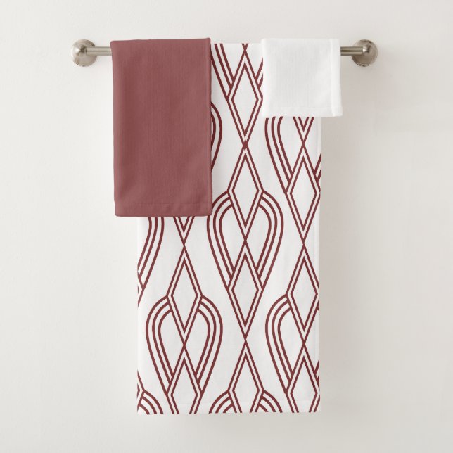 Art Deco Flowerbeds  Bath Towel Set (Insitu)