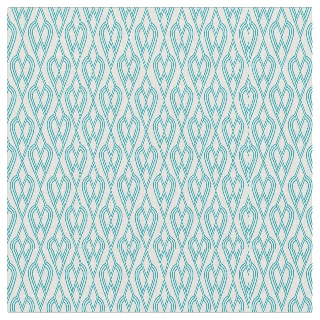 Art Deco Flowerbeds  Fabric (Close Up)