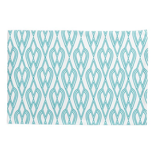 Art Deco Flowerbeds  Pillowcase (Back)