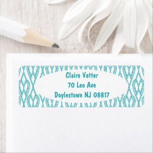 Art Deco Flowerbeds  Return Address Label