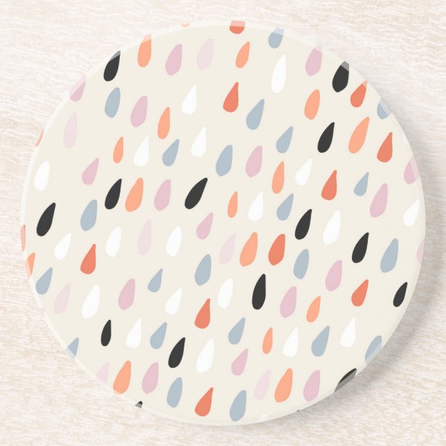 Art Deco Flowers: Modern Seamless Coaster (Front)