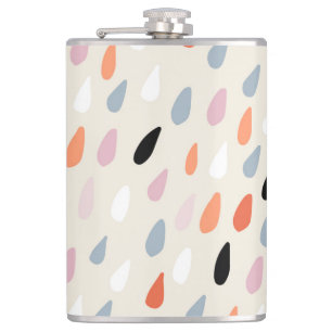 Art Deco Flowers: Modern Seamless Hip Flask