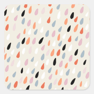 Art Deco Flowers: Modern Seamless Square Sticker