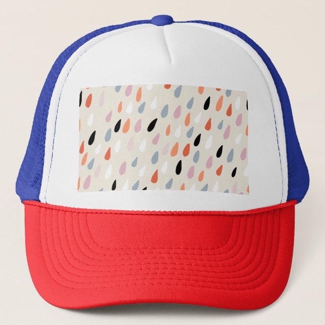 Art Deco Flowers: Modern Seamless Trucker Hat (Front)