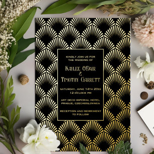 Art Deco Foil Wedding/Anniversary/Party Invitation