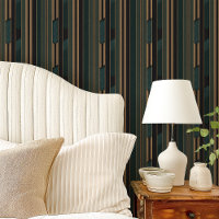 Art Deco Forest Green and Gold Geometric