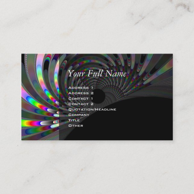 Art Deco Fractal Business Card (Front)