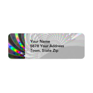 Art Deco Fractal Return Address Label