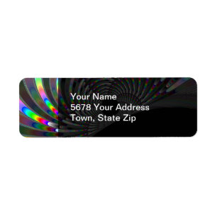 Art Deco Fractal Return Address Label
