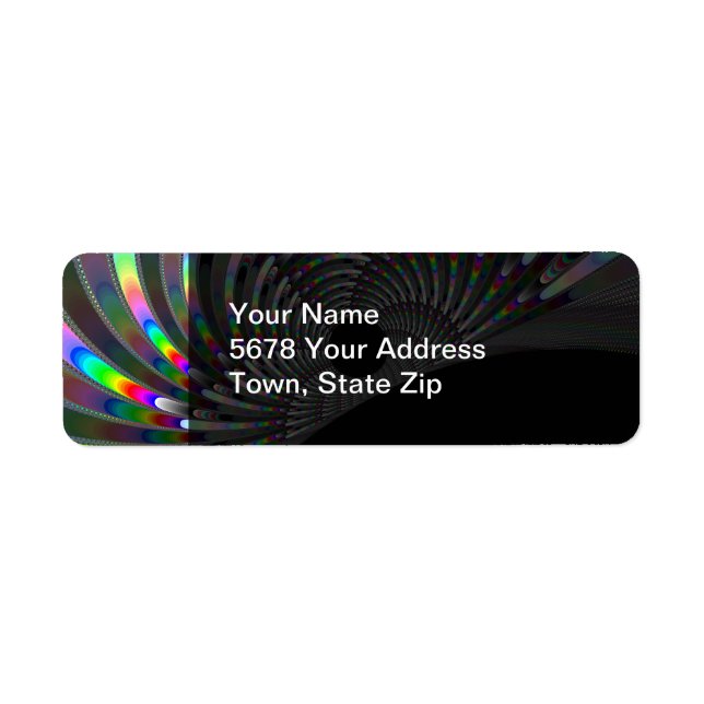 Art Deco Fractal Return Address Label (Front)