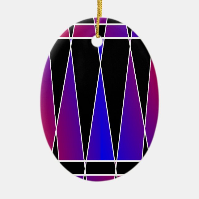 Art Deco 'Fractured' by Kenneth Yoncich Ceramic Ornament (Front)